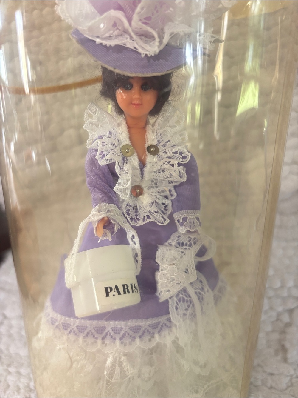 Vintage 1960s-70s Paris France Souvenir Fashion Doll in original display tube.